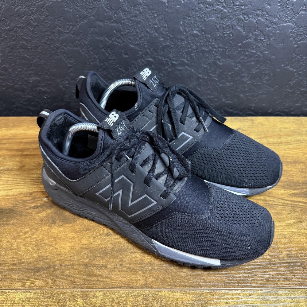New Balance‎ 247 MS247EK Black Mesh Nylon Sneakers Mens 9